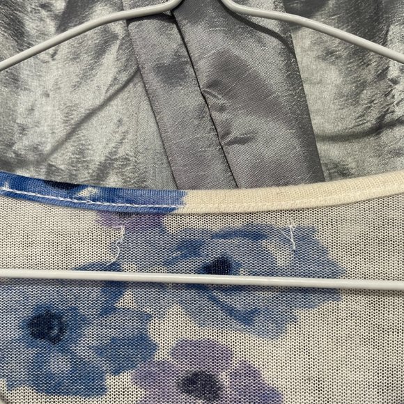 UNKNOWN BRAND - Gorgeous Blue & White Floral Cardigan - Unknown Size, Read On... - Picture 4 of 6